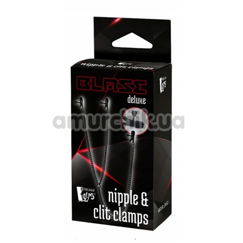 Затискачі для сосків і клітора Blaze Deluxe Nipple & Clit Clamps, чорні