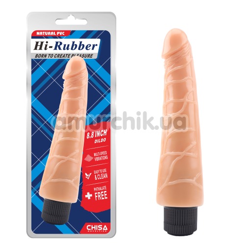 Вібратор Hi-Rubber 8.8 Inch Dildo, тілесний