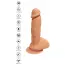 Вибратор Get Real Naked Vibrating Dildo 6.5 Inch, телесный - Фото №3