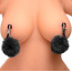 Зажимы для сосков с помпонами Charmed Pom Pom Nipple Clamps, черные - Фото №6