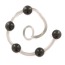 Анальная цепочка Jelly Pleasure Beads, черная - Фото №1
