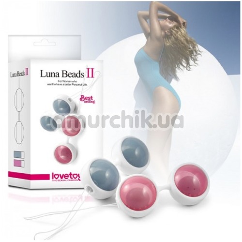 Вагінальні кульки Lovetoy Luna Beads II, блакитні