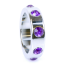 Эрекционное кольцо с фиолетовыми кристаллами Boss Series Metal Ring Diamonds Large, серебряное - Фото №2