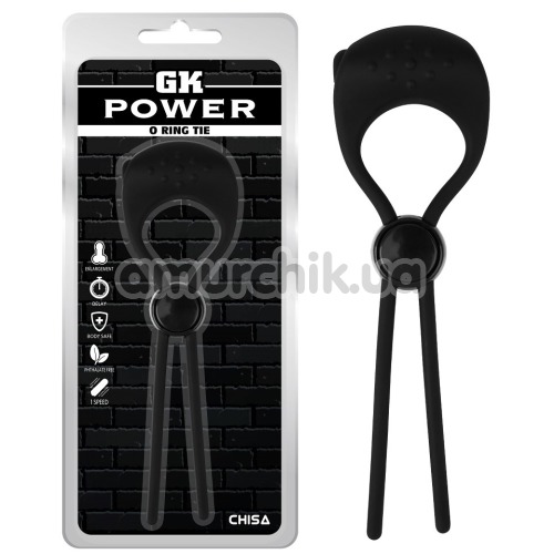 Виброкольцо GK Power O Ring Tie, черное