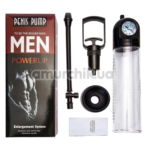 Вакуумная помпа Men Powerup Passion Pump 8704, прозрачная