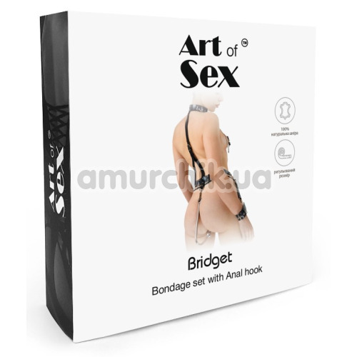 Бондажний набір з анальним гаком Art of Sex Bridget №1, чорний