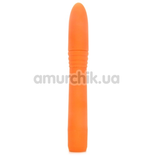 Вибратор Neon Luv Touch Ribbed Slims оранжевый - Фото №1