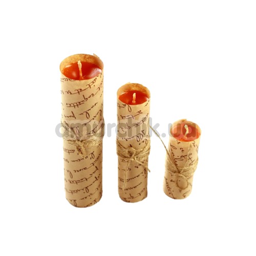 Набір Shibari Studio з 3 свічок, помаранчевий