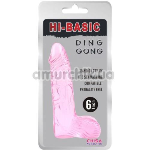 Фаллоимитатор Hi Basic Ding Dong 6, розовый