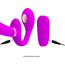 Безремневой страпон с вибрацией и электростимуляцией Pretty Love Thunderbird, фиолетовый - Фото №9