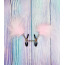 Зажимы для сосков со светло-розовыми перышками DS Fetish Nipple Clamps, серебряные - Фото №2