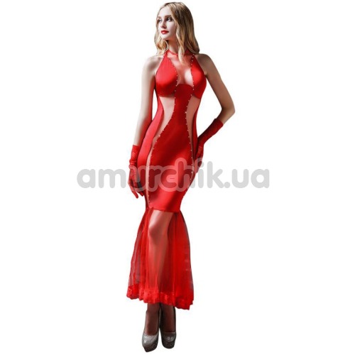 Платье JSY Sexy Dress 6058, красное - Фото №1