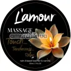 Масажна свічка L'amour Massage Candle Rain-Kissed Leather & Vanilla - шкіра і ваніль, 30 мл - Фото №1