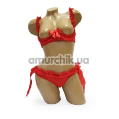Комплект Erotica червоний: бюстгальтер + трусики - Фото №1