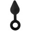Анальная пробка Fantasstic XL Single Drop Plug With Ring, черная - Фото №0