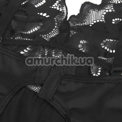 Комплект Star Night Dentelle Set, черный: пеньюар + трусики