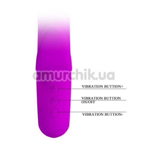 Анально-вагинально-клиторальный вибратор Pretty Love Humphrey, фиолетовый