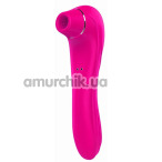 Симулятор орального секса для женщин с вибрацией Boss Series Rechargeable Sucking Massager, розовый - Фото №1
