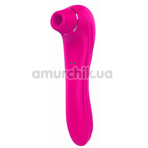 Симулятор орального секса для женщин с вибрацией Boss Series Rechargeable Sucking Massager, розовый - Фото №1