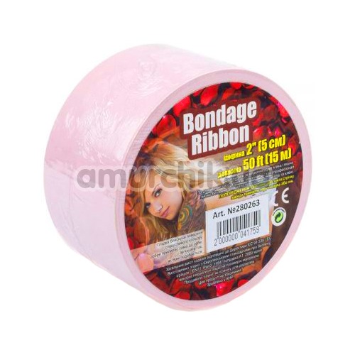 Бондажна стрічка sLash Bondage Ribbon, світло-рожева - Фото №1