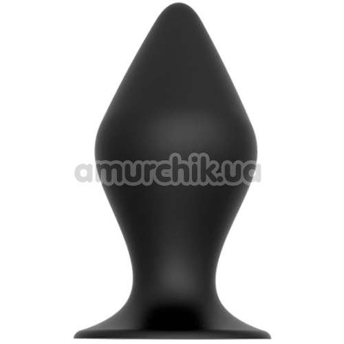 Анальна пробка Bootyful Silicone Plug With Suction Cup 6 см, чорна - Фото №1