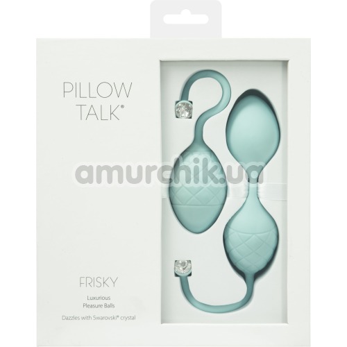 Набір вагінальних кульок Pillow Talk Frisky, бірюзовий