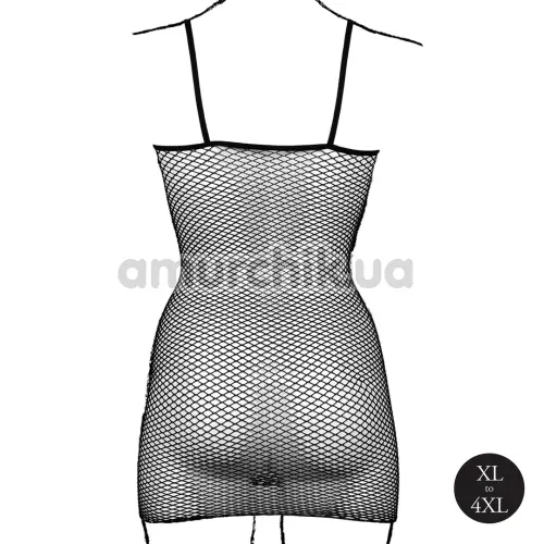 Платье Le Desir Short Dress Fishnet and Spaghetti Straps, черное