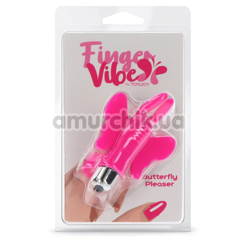 Вибратор на палец Finger Vibe Butterfly Pleaser, розовый