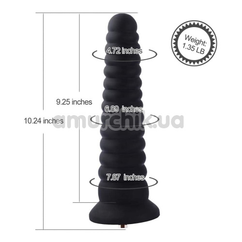 Анальная насадка Hismith Tower Shape Anal Toy, черная