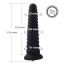 Анальная насадка Hismith Tower Shape Anal Toy, черная - Фото №5