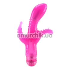 Анально-вагинально-клиторальный вибратор Triple Tease розовый - Фото №1