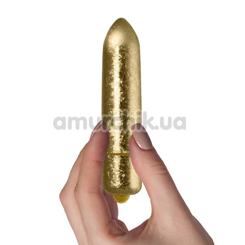 Клиторальный вибратор Rocks-Off RO-120mm Frosted Fleur Drift, золотой