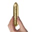 Клиторальный вибратор Rocks-Off RO-120mm Frosted Fleur Drift, золотой - Фото №2