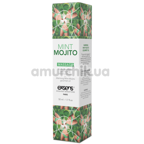 Масажна олія з зігріваючим ефектом Exsens Mint Mojito Massage - Мохіто, 50 мл
