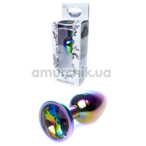 Анальная пробка с радужным кристаллом Exclusivity Jewellery Multicolour Plug, радужнная