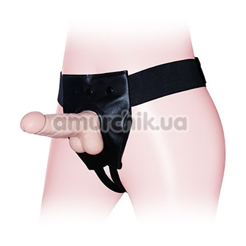 Трусики для страпона Lovetoy Orgazm Cozy Harness Series, черные - Фото №1