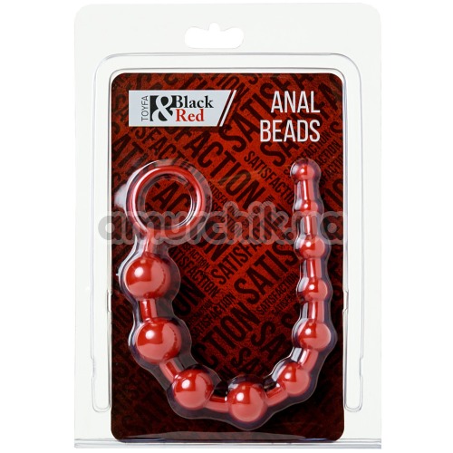 Анальний ланцюжок Black & Red Anal Beads, червоний