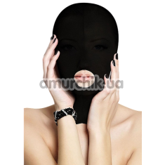 Маска Ouch! Submission Mask с открытым ртом, черная - Фото №1