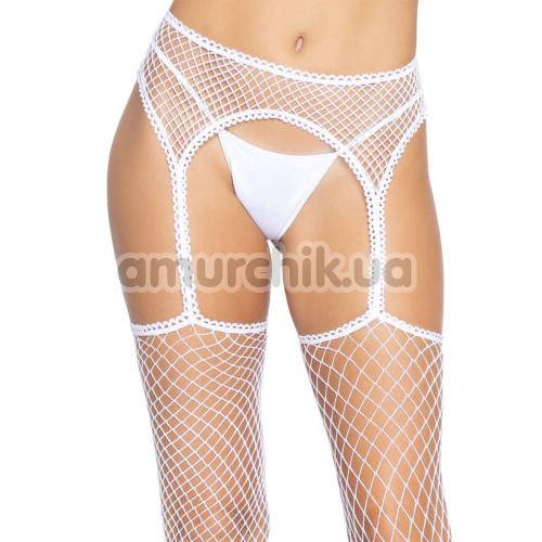 Колготки Leg Avenue Net Stockings With Garter Belt, белые