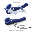 Безремневий страпон із вібрацією Strap-On-Me Multi Orgasm Bendable Strap-On L, синій - Фото №3