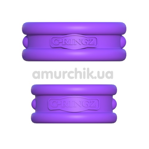 Набор эрекционных колец Fantasy C-Ringz Max-Width Silicone Rings, фиолетовый