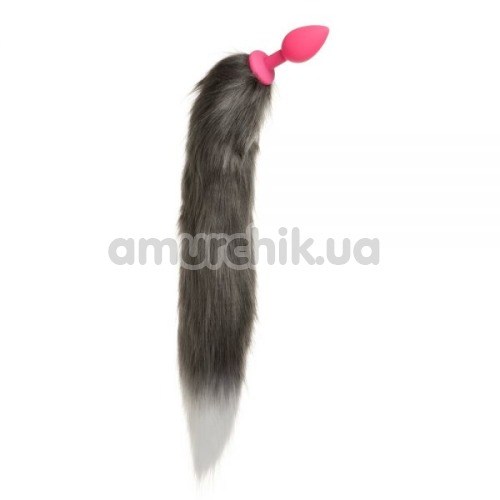 Анальная пробка с хвостом енота Loveshop Raccoon Tail S, розовая - Фото №1