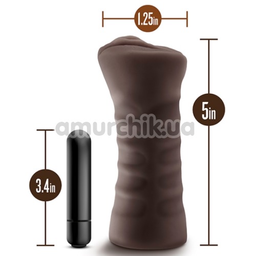 Искусственная вагина с вибрацией Hot Chocolate Brianna, коричневая
