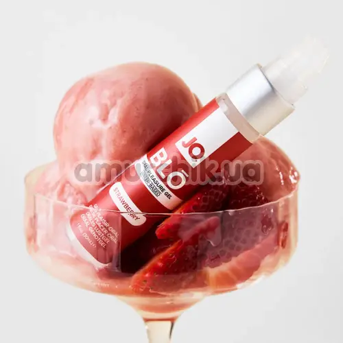 Гель для орального секса с охлаждающим эффектом JO Blo Strawberry - клубника, 30 мл