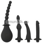 Интимный душ с 4 насадками Black Velvets Douche With 4 Attachments, черный - Фото №1