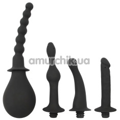 Інтимний душ з 4 насадками Black Velvets Douche With 4 Attachments, чорний - Фото №1