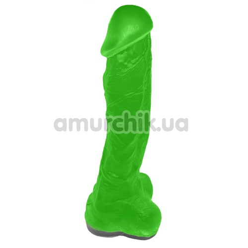 Мило у вигляді пеніса з присоскою Чистий Кайф XL, зелене - Фото №1
