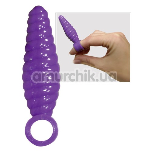 Насадка на палець для анальних ігор Plug & Play Anal Finger, фіолетова