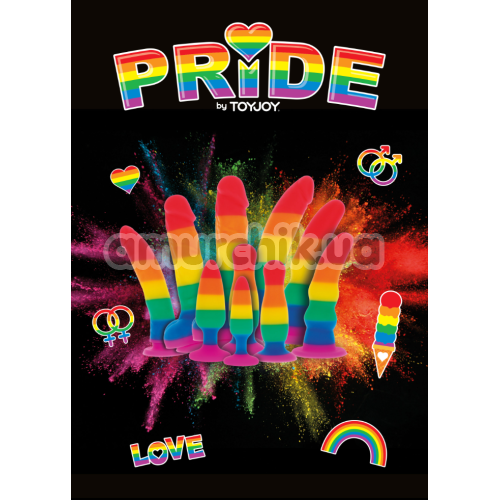 Фаллоимитатор ToyJoy Pride Rainbow Lover 7 Inch, радужный