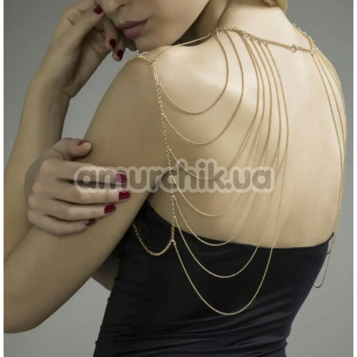 Прикраса для тіла Bijoux Indiscrets The Magnifique Collection Chain Shoulder And Back Jewellery, золота